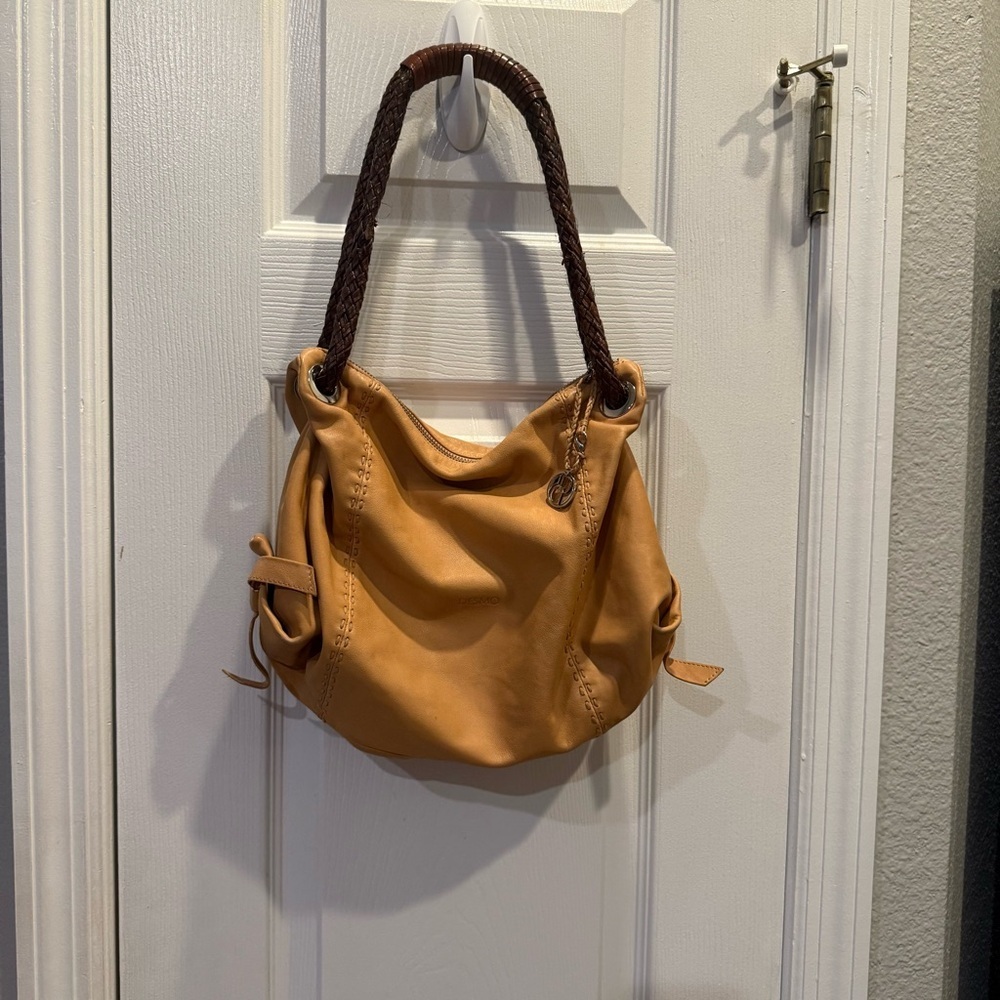 Desmo- Tan Leather Shoulder Bag